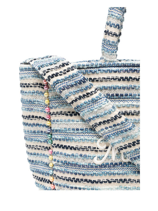Fabric Women's Tote Handbag Blue