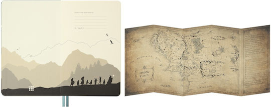 Moleskine Lord Rings Σημειωματάριο Ριγέ με Σκληρό Εξώφυλλο