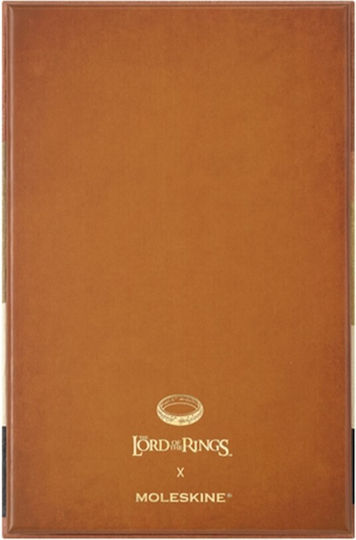 Moleskine Lord Rings Limited Edition Σημειωματάριο Ριγέ με Σκληρό Εξώφυλλο Πορτοκαλί