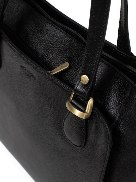 Leather Women's Shoulder Bag Black