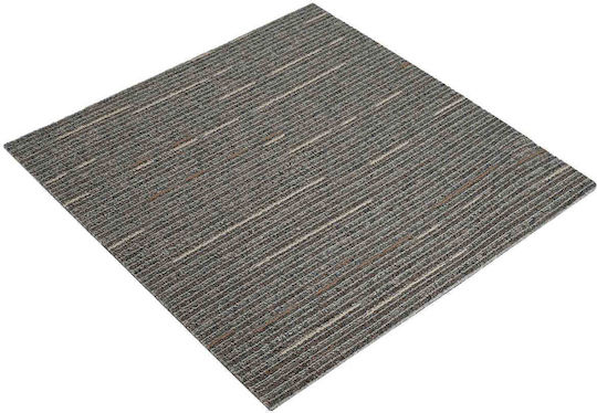 vidaXL Set Plastic Floor with 4 Tiles L50xW50cm Brown