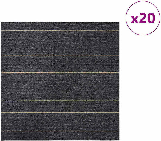 vidaXL Set Plastikböden mit 20 Fliesen M50xP50cm Grau