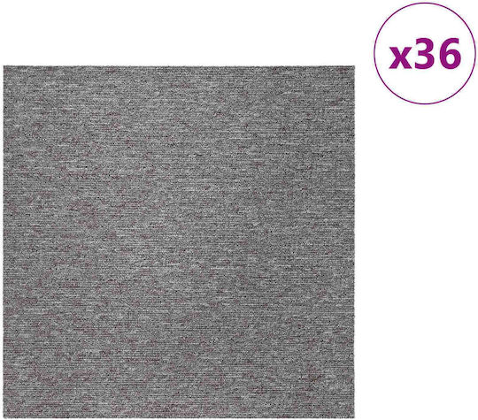 vidaXL Σετ Πλαστικό Δάπεδο με 36 Πλακάκια Μ50xΠ50εκ. Καφέ