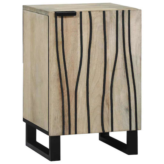 vidaXL Шкаф със Мивка, Огледало & Колона Д38xШ33xВ160см Walnut