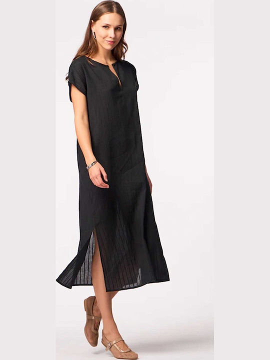 Achilleas Accessories Women's Maxi Beach Caftan Black