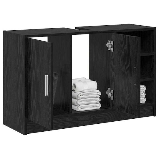 vidaXL Blat fără Lavoar L90xW29xH55cm Black Oak