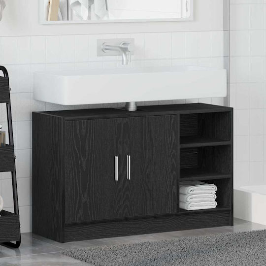 vidaXL Blat fără Lavoar L90xW29xH55cm Black Oak