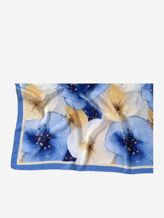 Phymi Women's Silk Shawl Light Blue