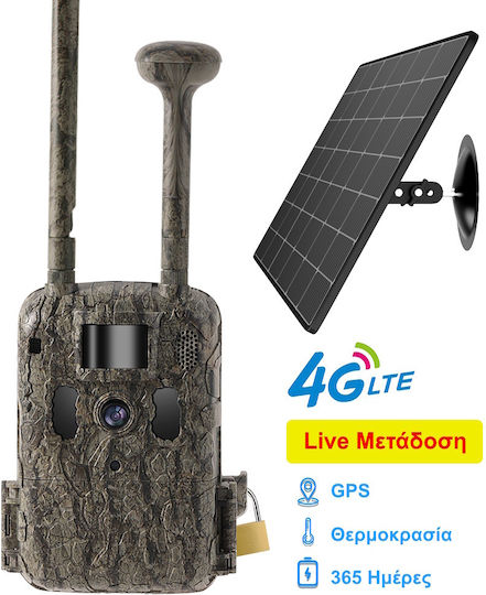 Wild Path T6 4g Camera for Hunters Beekeepers Farmers Sim Gps Solar Panel 1080p 24000mah Ip66