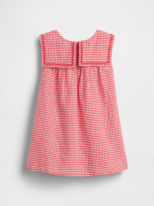 Mädchenkleid Ärmellos Leinen Geprüft Modern Rote