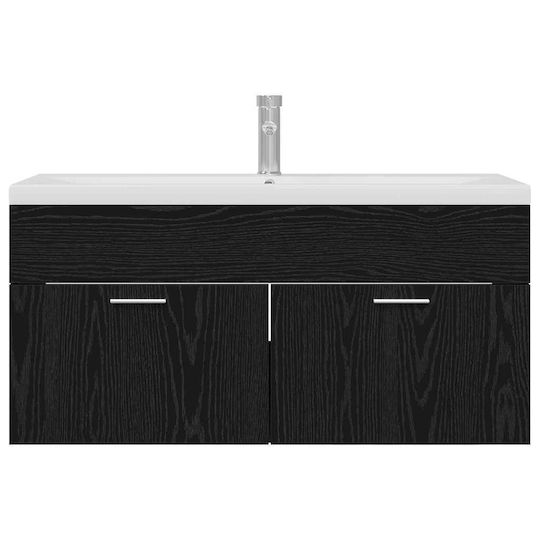 vidaXL Πάγκος χωρίς Νιπτήρα Μ100xΒ38.5xΥ46cm Μαύρη Οξυά