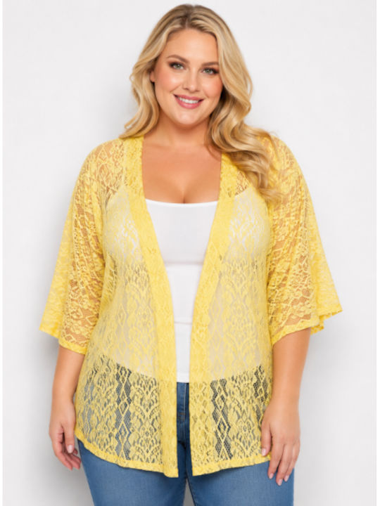 Women's Cardigan Yellow SH-64926-26CA-Yellow