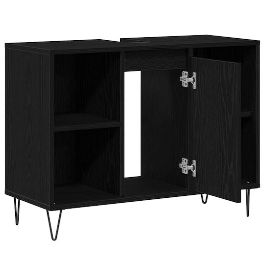 vidaXL Countertop without Sink Black Birch