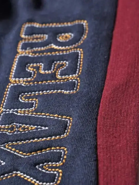 Kids Sweatpants Blue-Burgundy