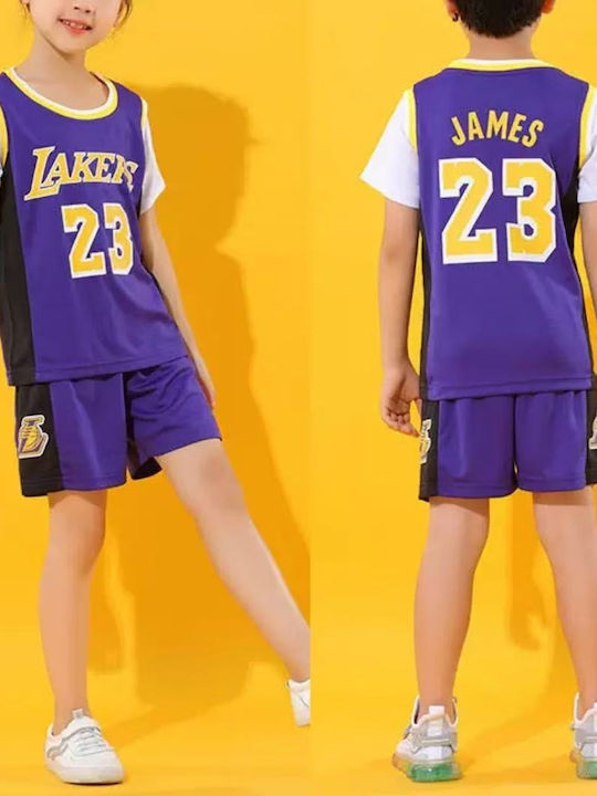 King Παιδικό Σετ Μπάσκετ James Los Angeles Lakers ‘’23’’