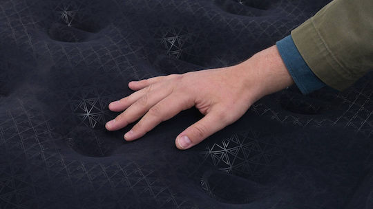 Outwell Camping Air Mattress Single with Integrated Pump Superior 195x90x45cm Gray