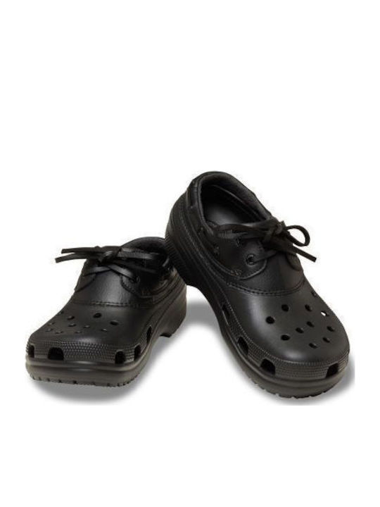 Mocasini Barbati Boat Shoes din Piele in Culoare Negru