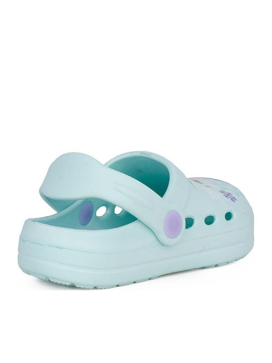 Frozen Kids Beach Shoes Turquoise Clogs