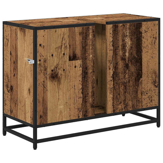 vidaXL Waschtisch mit Waschbecken L80xB33xH60cm Coffee