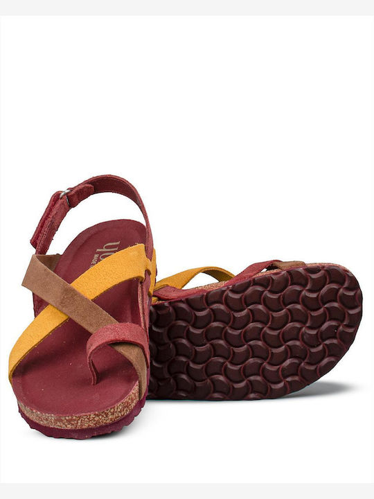 Damen Flache Rote Sandalen