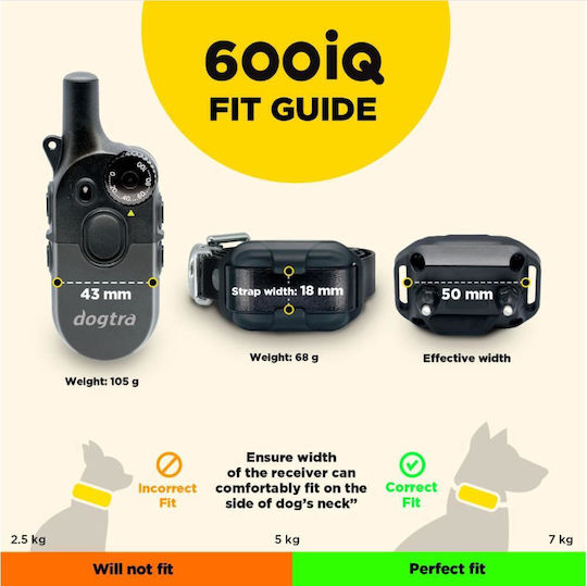 Dogtra 600iQ Zgardă Electrică de Dresaj pentru Câini cu Distanță de 600m