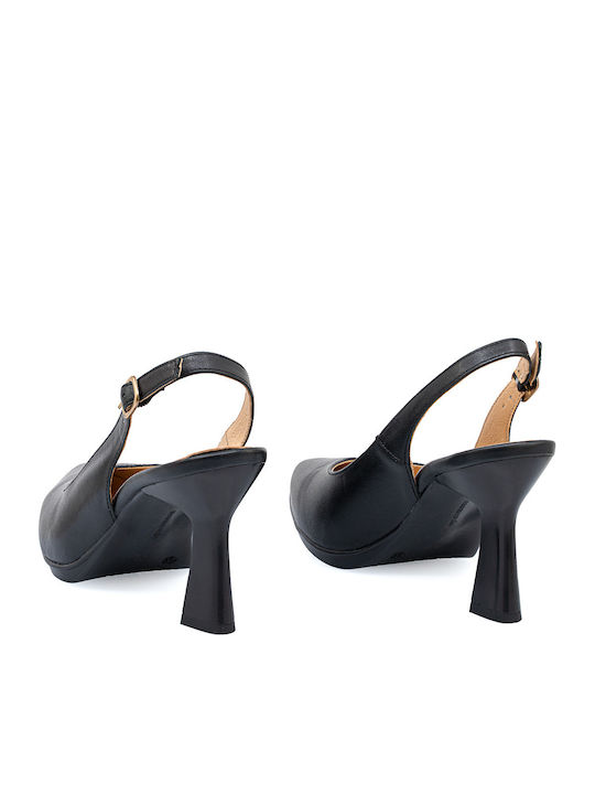 Leather Black Heels
