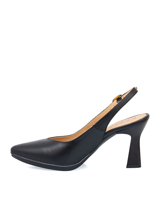 Leather Black Heels
