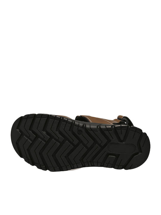 Leather Men's Sandals In Brown Colour