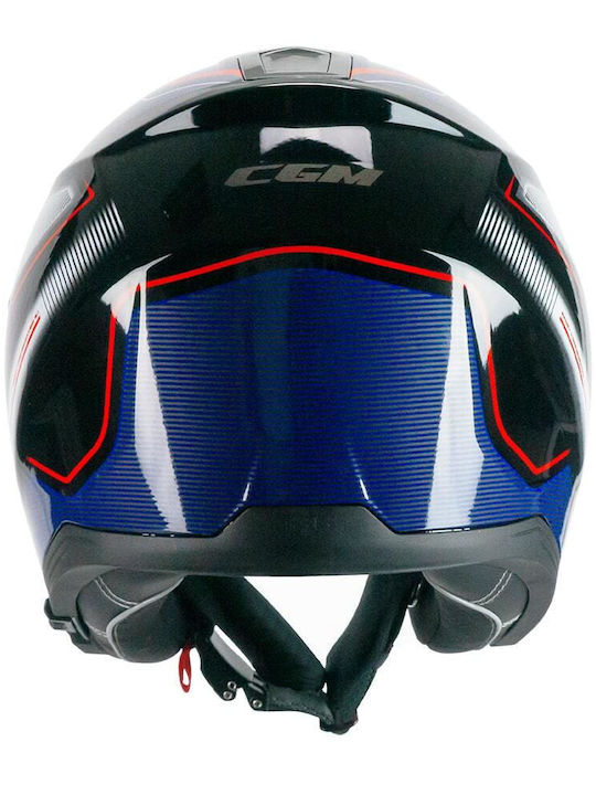 CGM 136 RNA Black/Red/Blue Κράνος Μηχανής Jet ECE 22.06 1400gr με Sunvisor