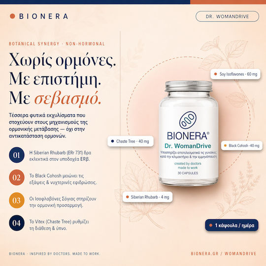 Bionera Dr. WomanDrive Συμπλήρωμα για την Εμμηνόπαυση 30 κάψουλες