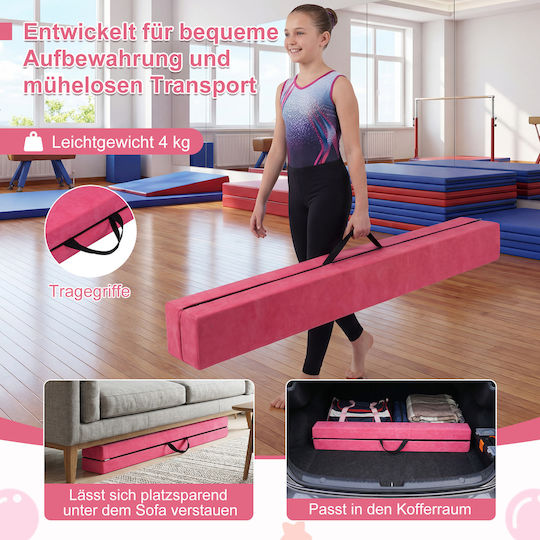 Costway Πλατφόρμα Ισορροπίας Κόκκινη 8x10x210cm