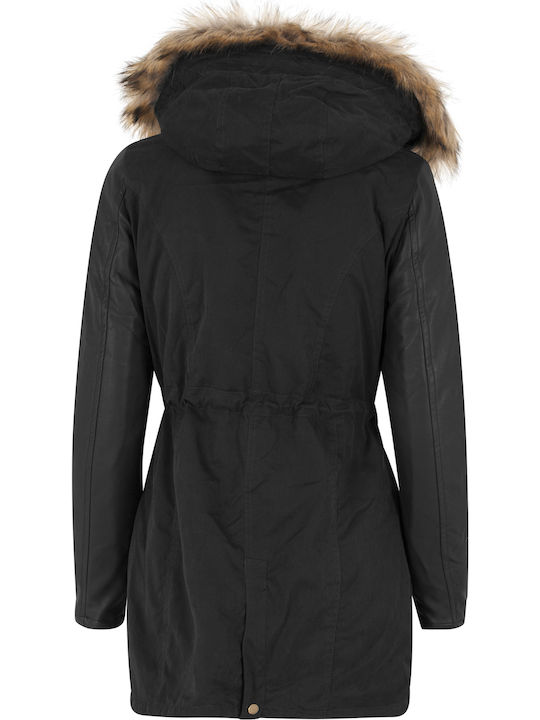 Damen Leder Damenjacke Für Winter Blk/blk