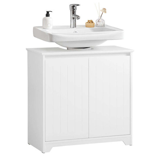 SoBuy Πάγκος χωρίς Νιπτήρα Μ60xΒ30xΥ60cm White