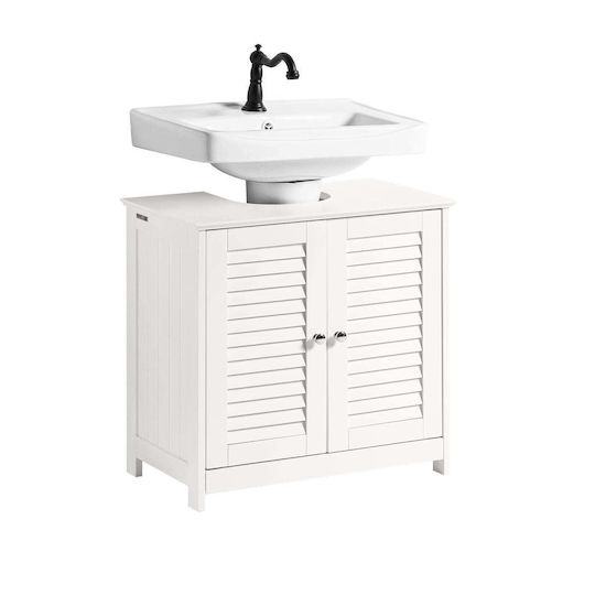 SoBuy Πάγκος με Νιπτήρα Μ60xΒ35xΥ58cm Λευκός SoBuy Πάγκος με Νιπτήρα Μ60xΒ35xΥ58cm Λευκός