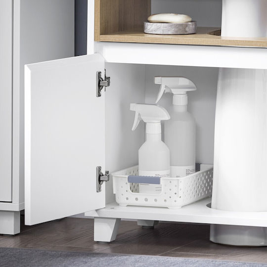 SoBuy Πάγκος με Νιπτήρα Μ60xΒ30xΥ61cm White