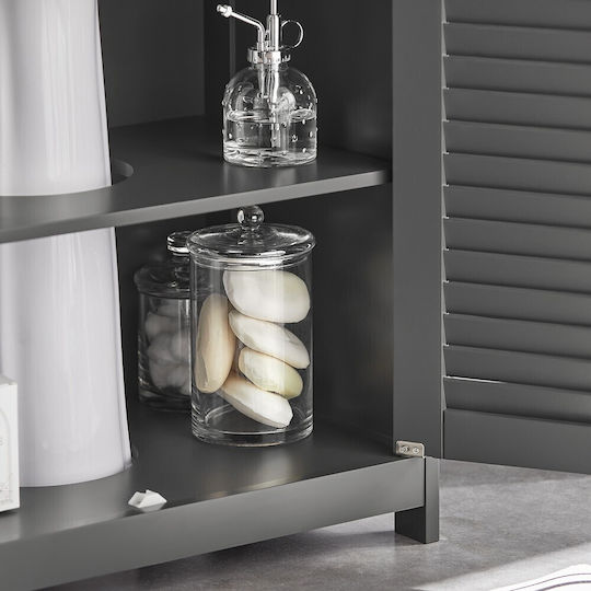 SoBuy Waschtisch mit Waschbecken L60xB35xH58cm Gray