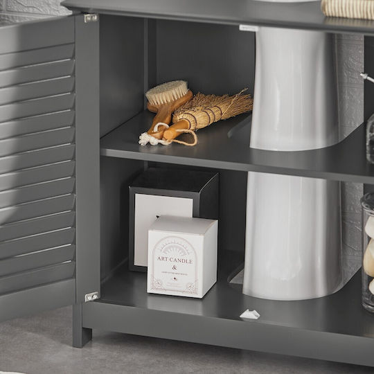 SoBuy Waschtisch mit Waschbecken L60xB35xH58cm Gray