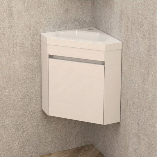 Inter Ceramic Πάγκος με Νιπτήρα Μ50xΒ39.7xΥ39.7cm Λευκός Inter Ceramic Πάγκος με Νιπτήρα Μ50xΒ39.7xΥ39.7cm Λευκός