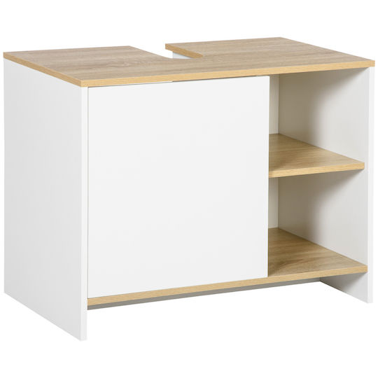 Kleankin Πάγκος χωρίς Νιπτήρα Μ77xΒ45xΥ60cm Λευκός