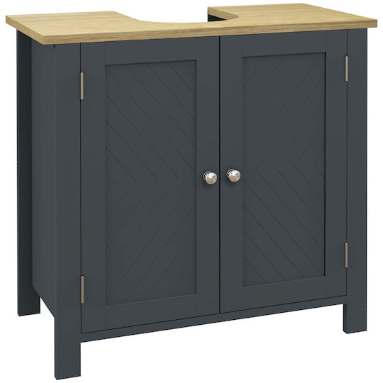 Kleankin Πάγκος χωρίς Νιπτήρα Μ60xΒ30xΥ60cm Γκρι Kleankin Πάγκος χωρίς Νιπτήρα Μ60xΒ30xΥ60cm Γκρι