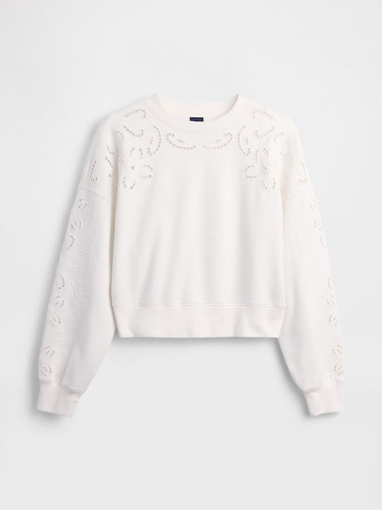 Hanorac Lung De Damă Off White
