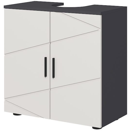 Kleankin Πάγκος με Νιπτήρα Μ60xΒ30xΥ60cm Γκρι Kleankin Πάγκος με Νιπτήρα Μ60xΒ30xΥ60cm Γκρι