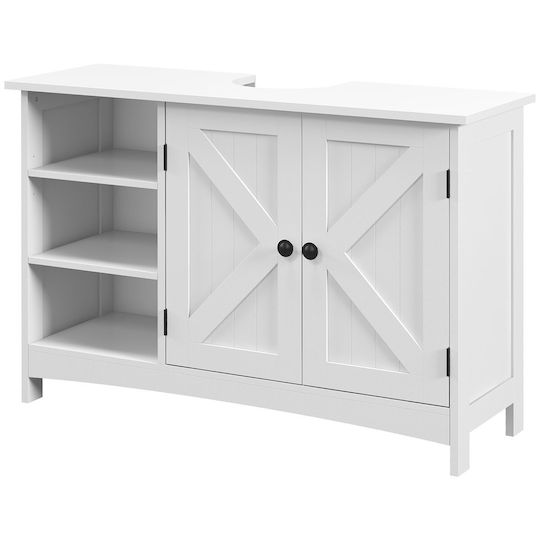 Kleankin Πάγκος χωρίς Νιπτήρα Μ90xΒ30xΥ60cm Λευκό