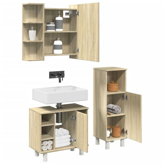 vidaXL Waschtisch Waschtisch ohne Waschbecken, mit Spiegel & Säule L80xB64xH20.5cm Coffee vidaXL Waschtisch Waschtisch ohne Waschbecken, mit Spiegel & Säule L80xB64xH20.5cm Coffee