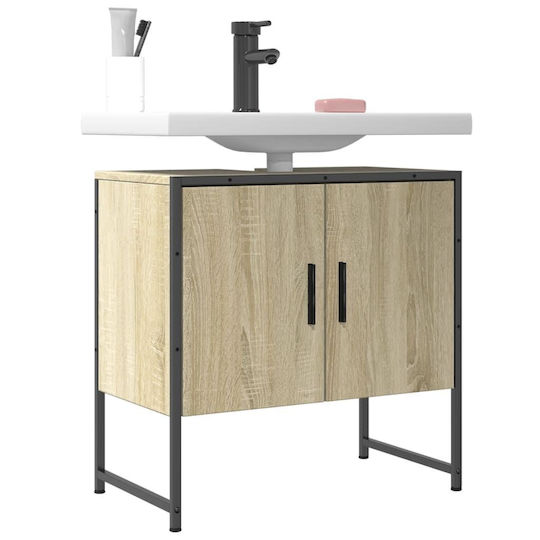 vidaXL Πάγκος χωρίς Νιπτήρα Μ60xΒ33xΥ60cm Καφέ vidaXL Πάγκος χωρίς Νιπτήρα Μ60xΒ33xΥ60cm Καφέ