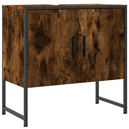 vidaXL Cabinet Countertop without Sink L60xW33xH60cm Smoky Oak