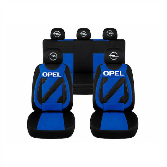 Set Custom Universal Nero Blue Seat Covers Opel