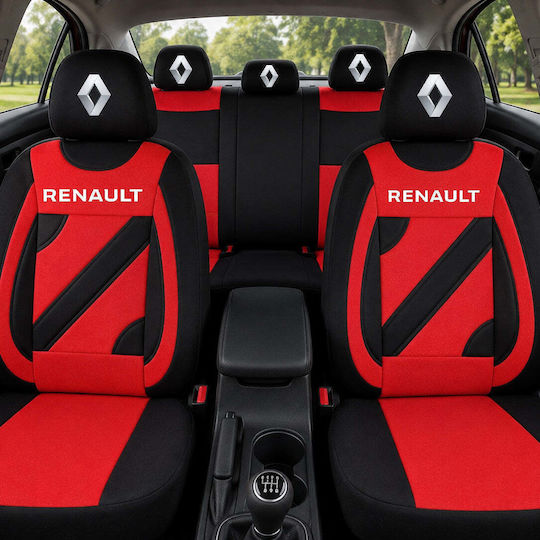 Universal Nero Rote Personalisierte Autositzbezüge Renault