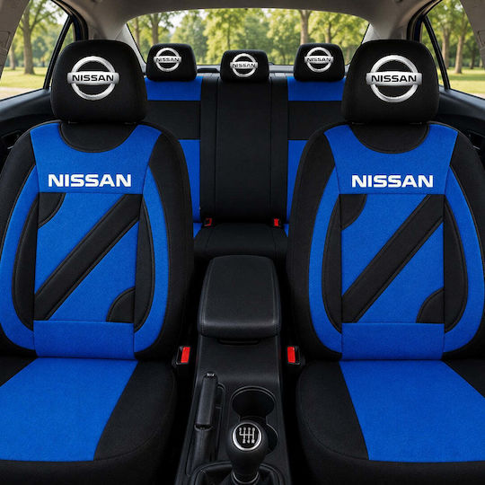 Set Huse Scaune Auto Universale Nero Albastre Nissan