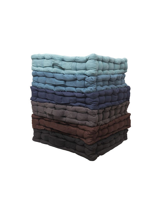 Viopros Floor Pillow 581 From 100% Cotton Turquoise 40x40cm